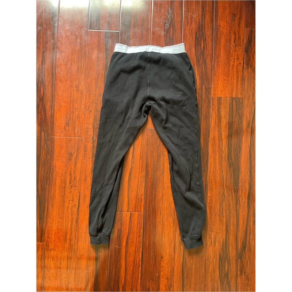 Alexander Wang Bodywear Black Waffle Thermal Jogger Unisex Size Small Preowned - Picture 7 of 12